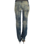 Cavalli Blue Wash Cotton Slim Fit Bootcut Jeans SIG32407-1