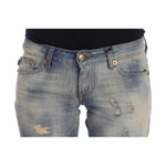 Cavalli Blue Wash Cotton Slim Fit Bootcut Jeans SIG32407-1