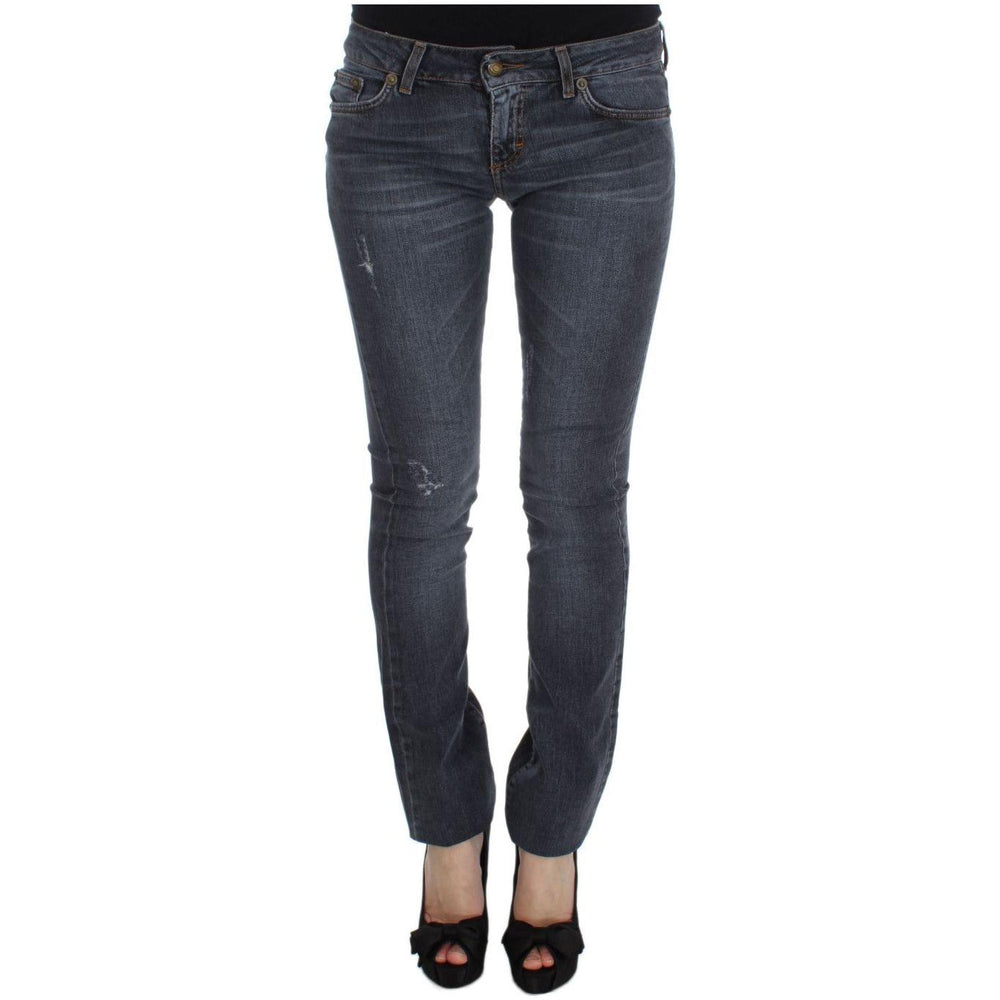 Cavalli Blue Wash Cotton Blend Slim Fit Jeans SIG32575-1