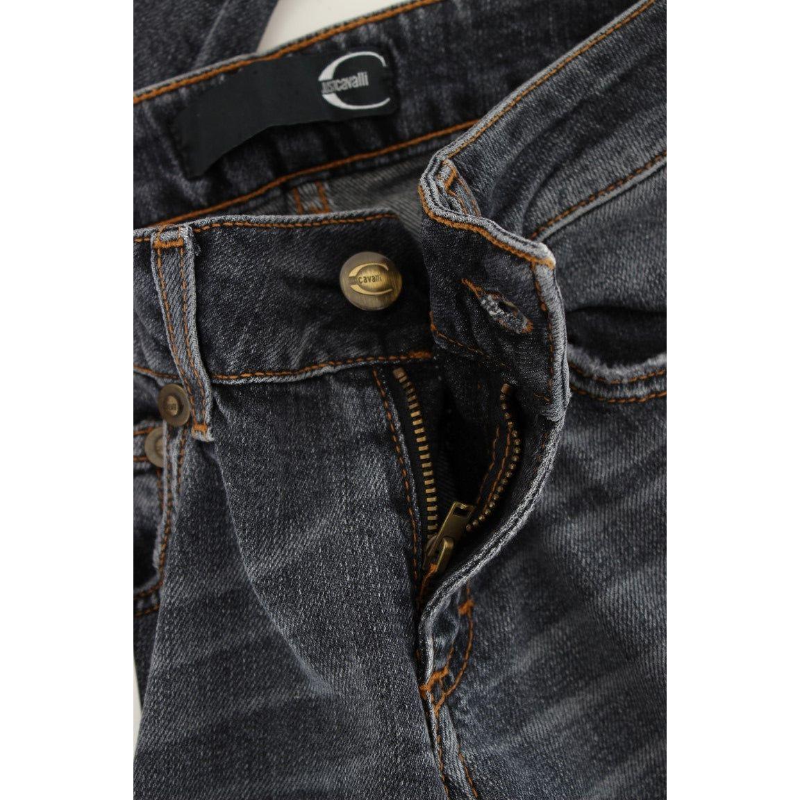 Cavalli Blue Wash Cotton Blend Slim Fit Jeans SIG32575-1