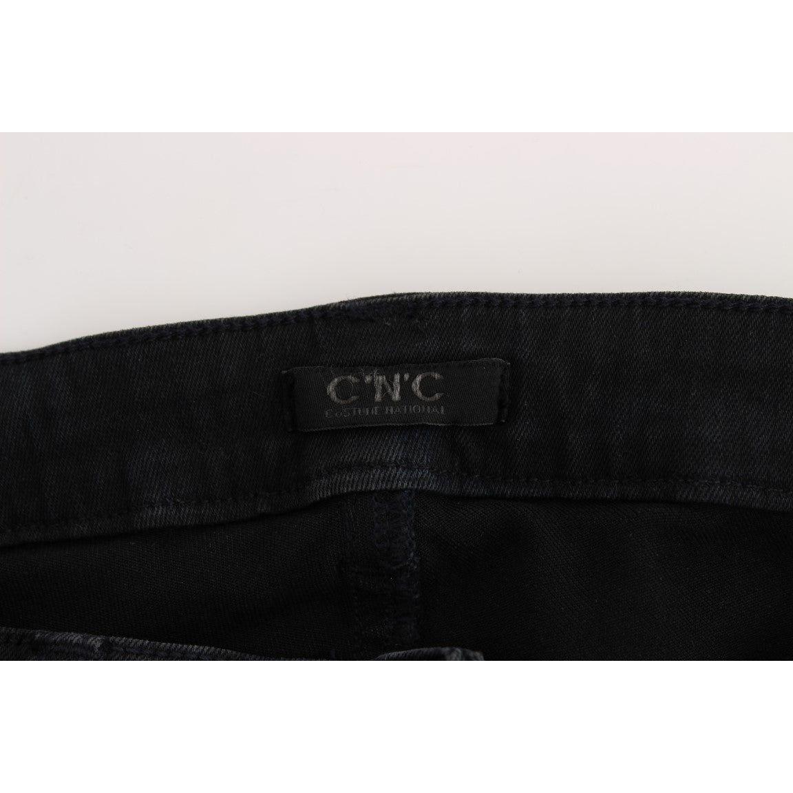 Costume National Black Cotton Slim Fit Denim Jeans Jeans & Pants