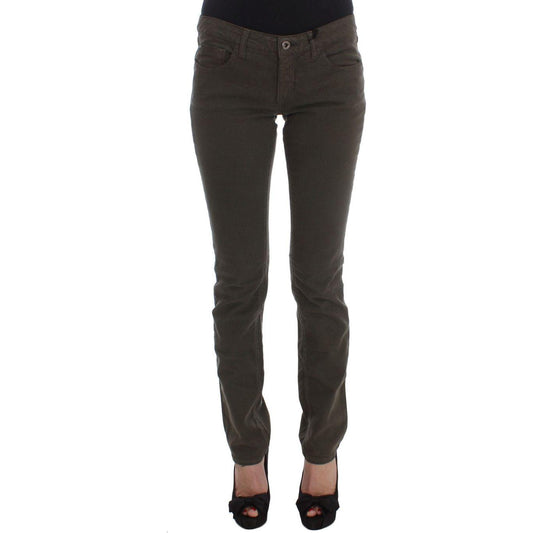 Costume National Green Cotton Blend Slim Fit Jeans SIG32577-1