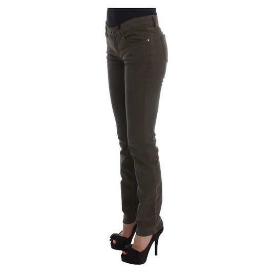 Costume National Green Cotton Blend Slim Fit Jeans SIG32577-1