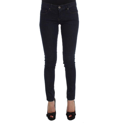 Costume National Blue Cotton Blend Slim Fit Jeans Jeans & Pants