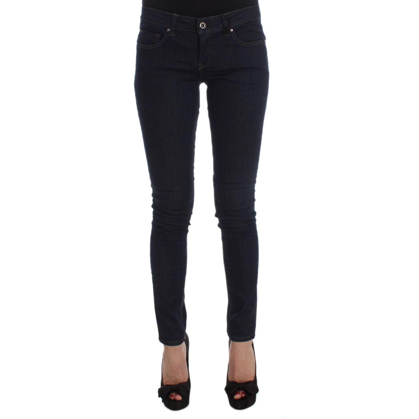 Costume National Blue Cotton Blend Slim Fit Jeans SIG32580-1