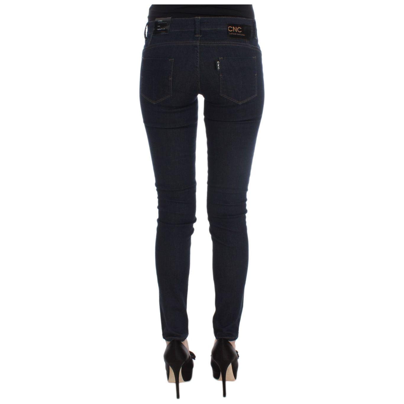 Costume National Blue Cotton Blend Slim Fit Jeans SIG32580-1