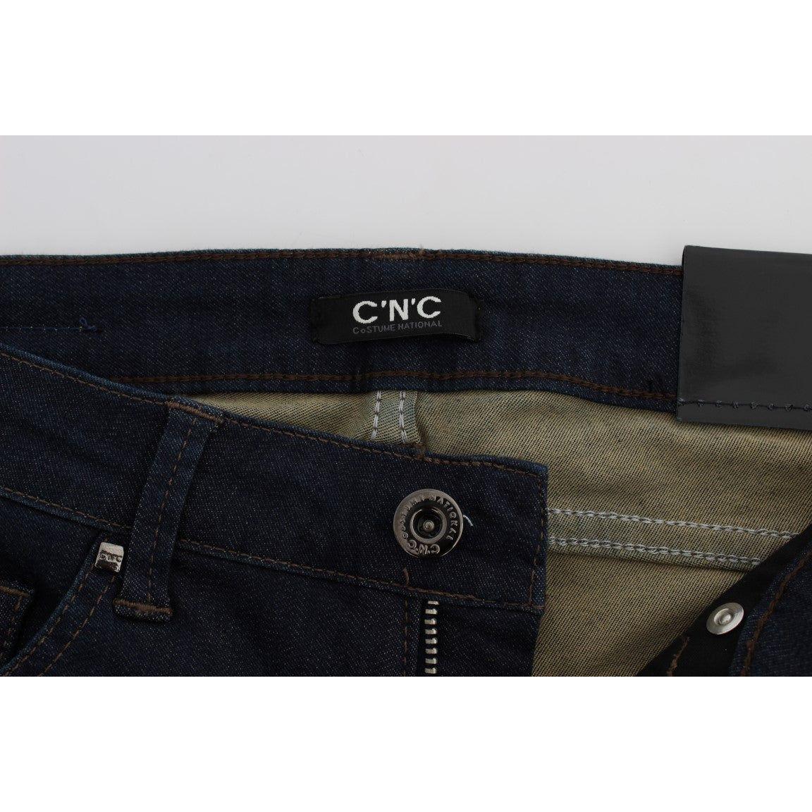 Costume National Blue Cotton Blend Slim Fit Jeans SIG32580-1