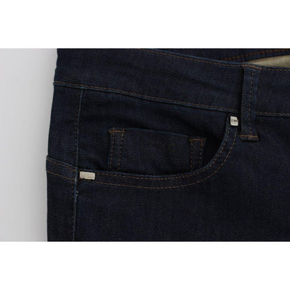 Costume National Blue Cotton Blend Slim Fit Jeans Jeans & Pants