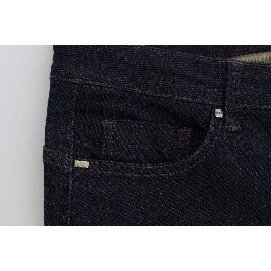 Costume National Blue Cotton Blend Slim Fit Jeans SIG32580-1