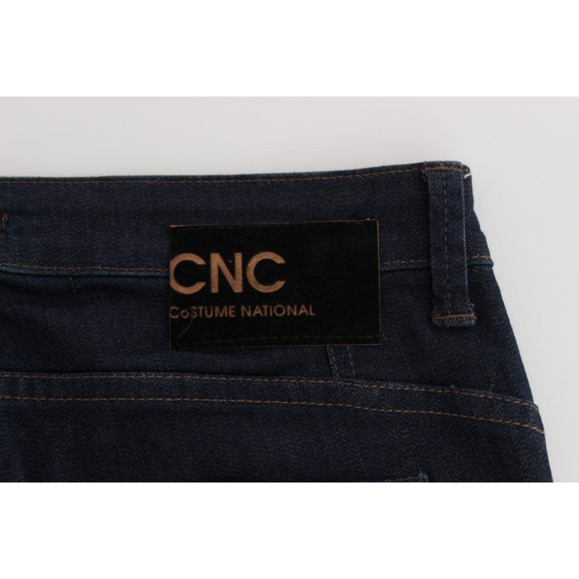 Costume National Blue Cotton Blend Slim Fit Jeans SIG32580-1