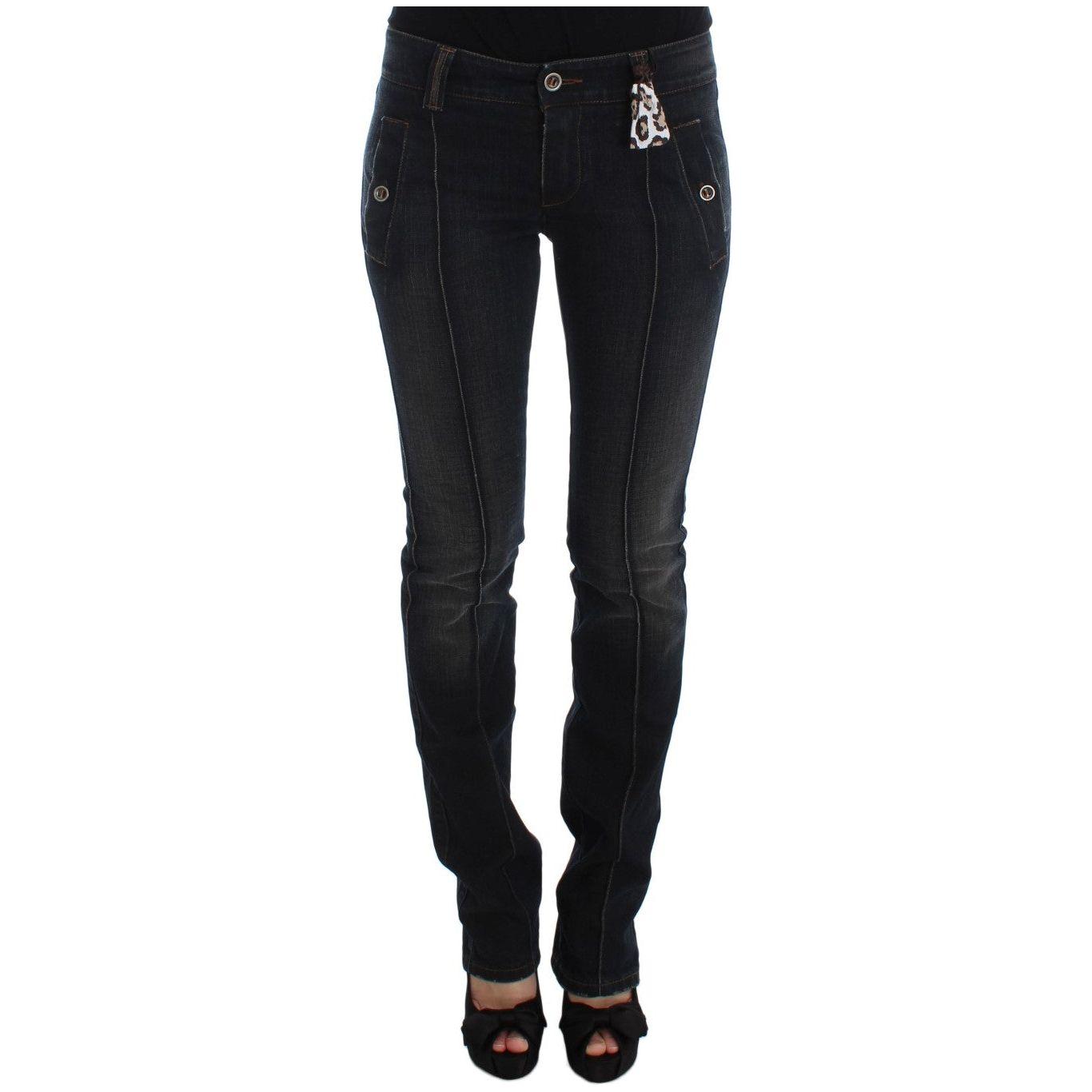 Ermanno Scervino Blue Wash Cotton Slim Fit Jeans