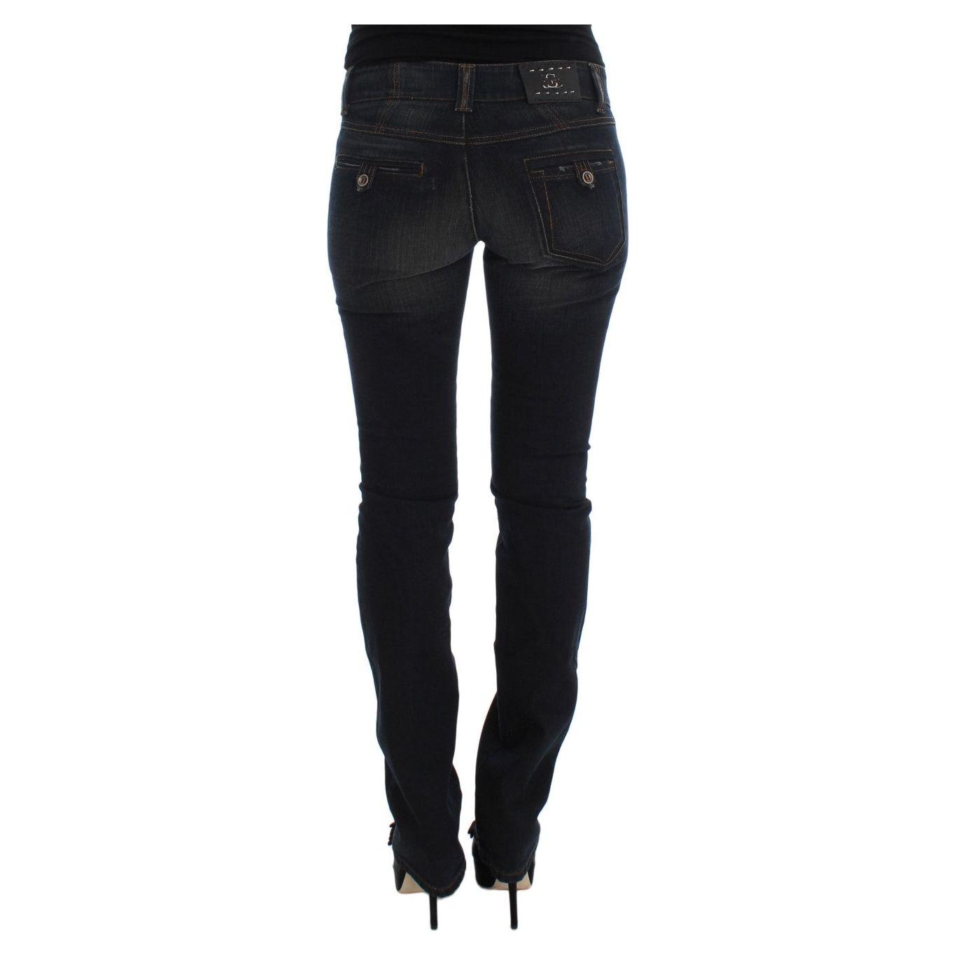 Ermanno Scervino Blue Wash Cotton Slim Fit Jeans