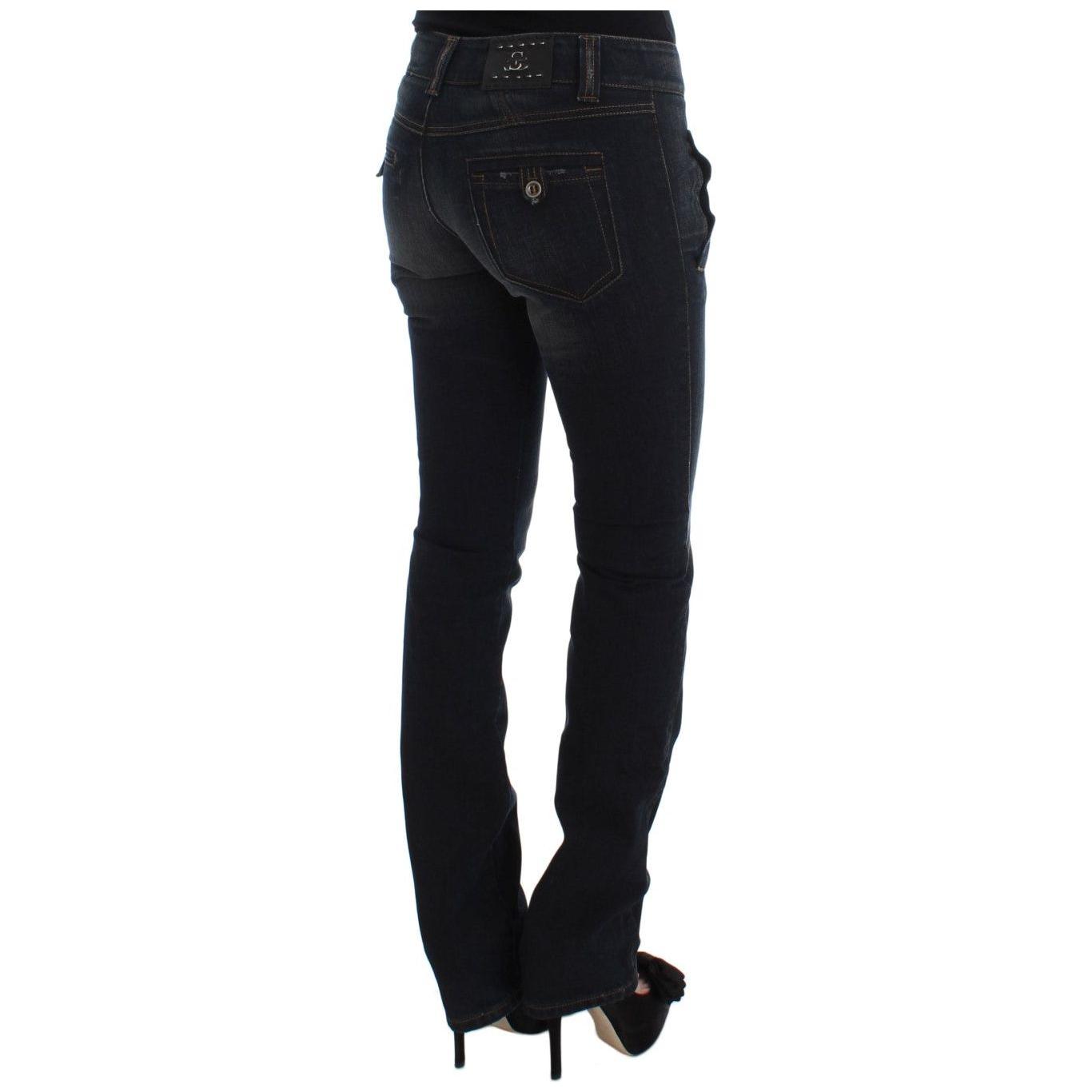 Ermanno Scervino Blue Wash Cotton Slim Fit Jeans