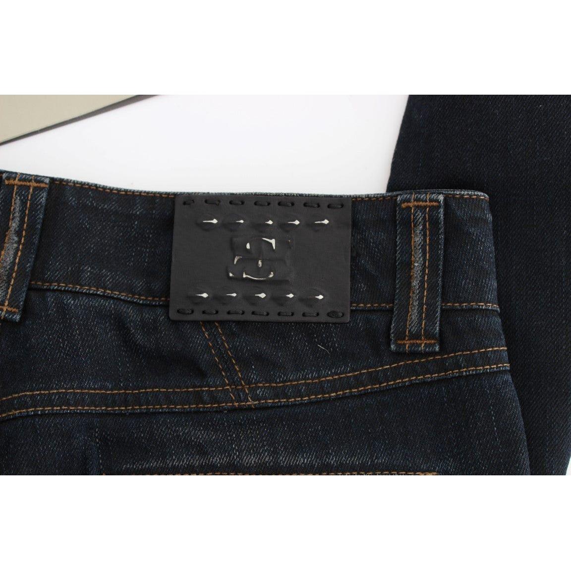 Ermanno Scervino Blue Wash Cotton Slim Fit Jeans