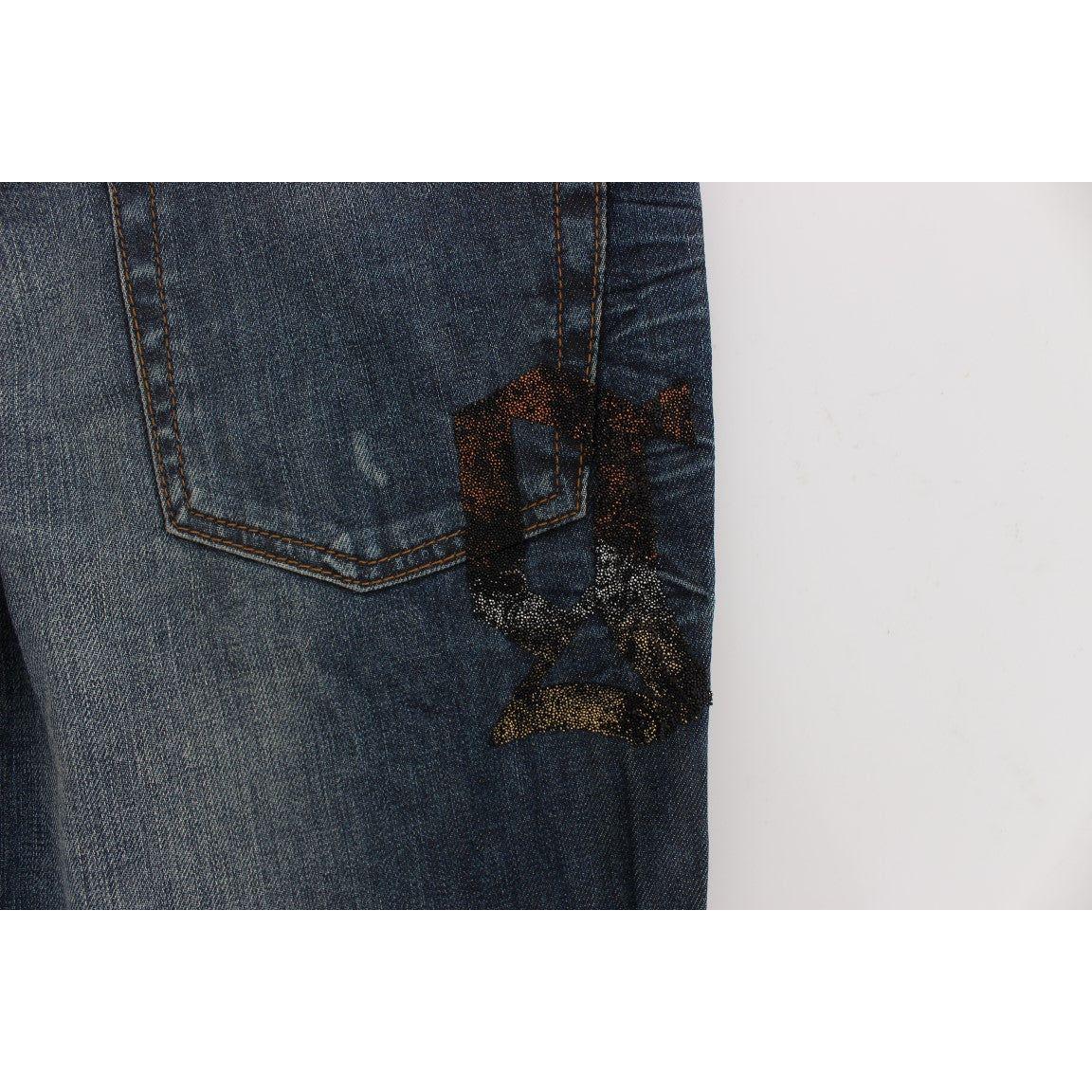 بنطلون جينز ضيق أنيق من جون جاليانو باللون الأزرق