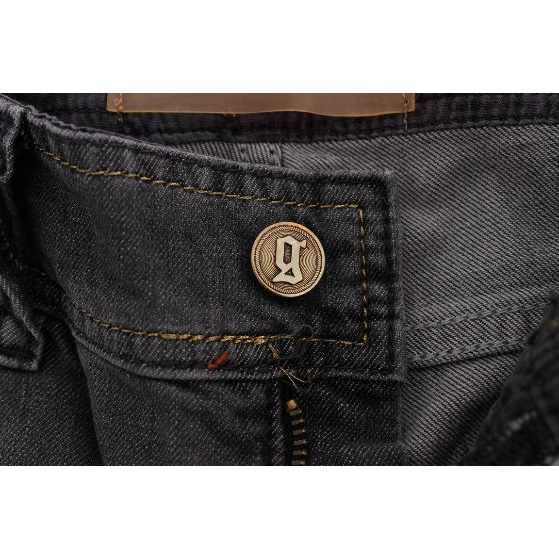 بنطلون جينز أنيق بقصّة Slim Fit باللون الرمادي من John Galliano