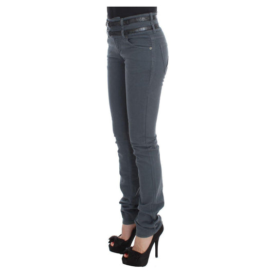 John Galliano Blue Cotton Blend Slim Fit High Waist Jeans SIG30180-2