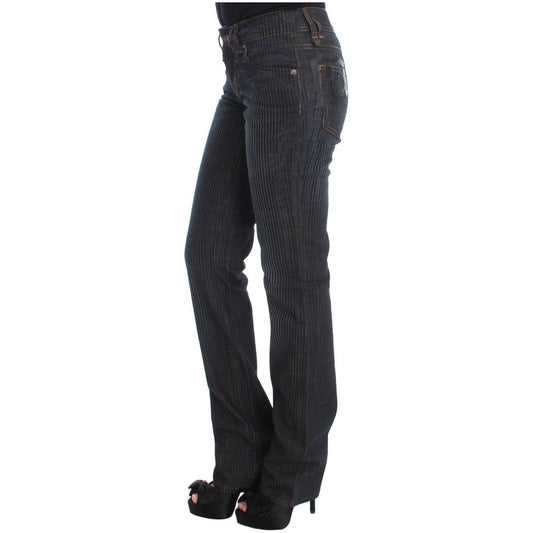 John Galliano Blue Wash Cotton Blend Slim Fit Bootcut Jeans SIG30194-6