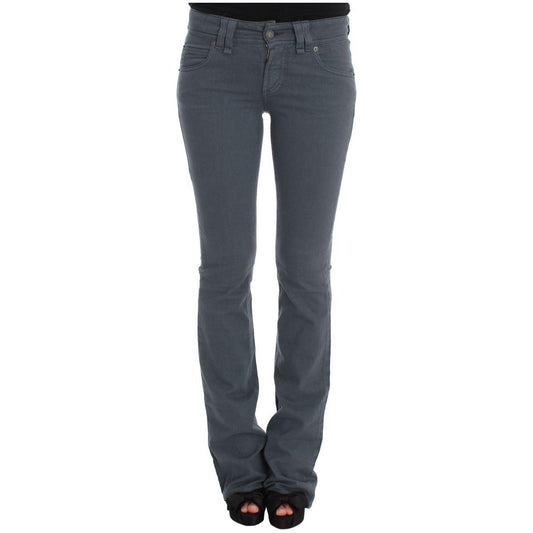 John Galliano Blue Cotton Blend Slim Fit Bootcut Jeans SIG30205-2