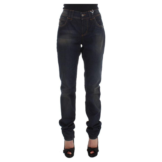 John Galliano Blue Wash Cotton Blend Boyfriend Fit Jeans SIG30207-1