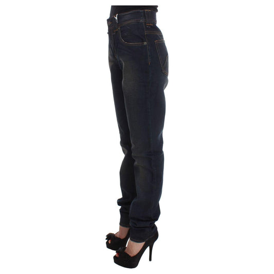 John Galliano Blue Wash Cotton Blend Boyfriend Fit Jeans SIG30207-1