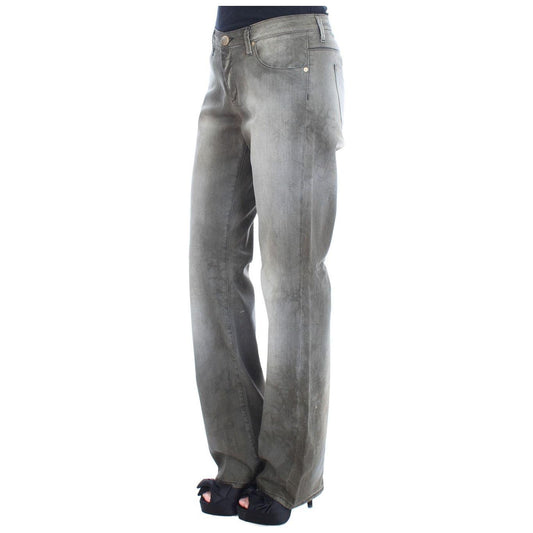 Ermanno Scervino Gray Cotton Blend Loose Fit Boyfriend Jeans SIG30293-1