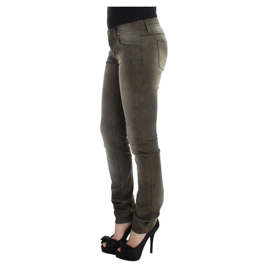 Ermanno Scervino Gray Wash Cotton Blend Slim Fit Jeans SIG30294-2