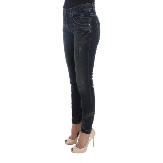 Ermanno Scervino Blue Cotton Blend Slim Fit Jeans SIG30417-1