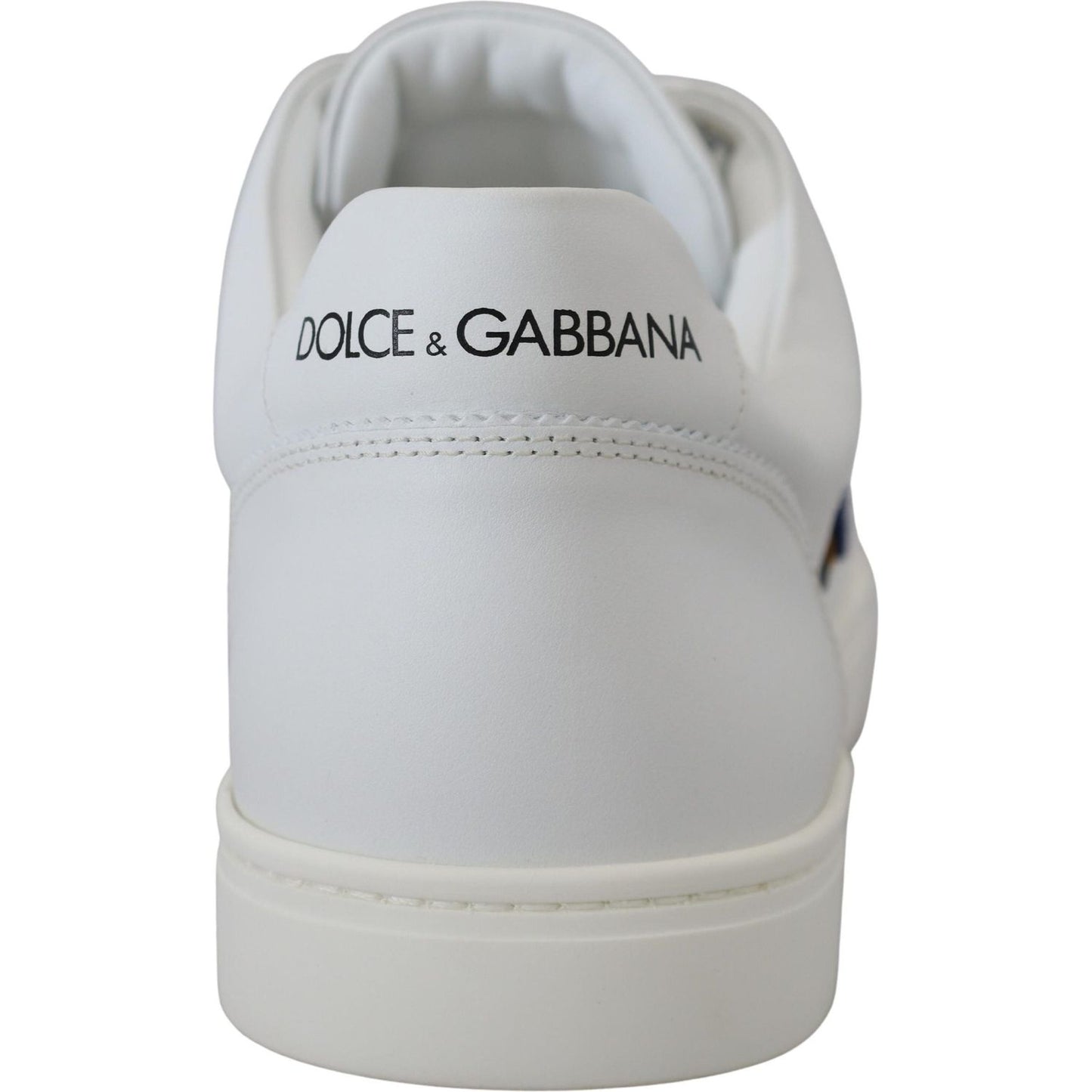 Dolce & Gabbana White Leather DG Logo Casual Sneakers Shoes