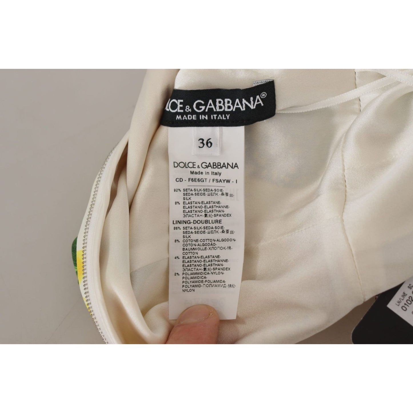 Dolce & Gabbana White Sunflower Print Sheath Midi Silk DR28741 - 36