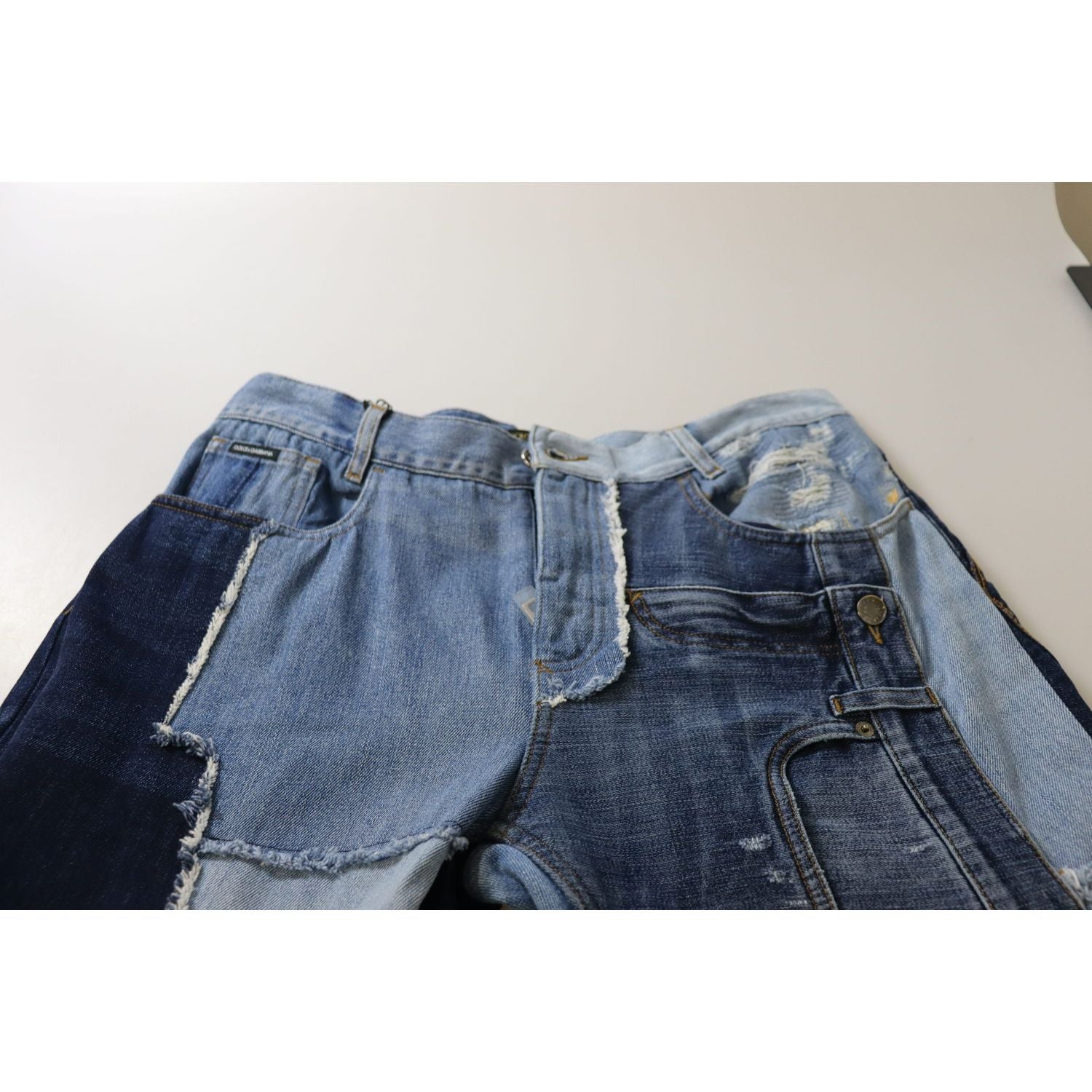 Dolce & Gabbana Multicolor Patchwork High Waist Denim Jeans