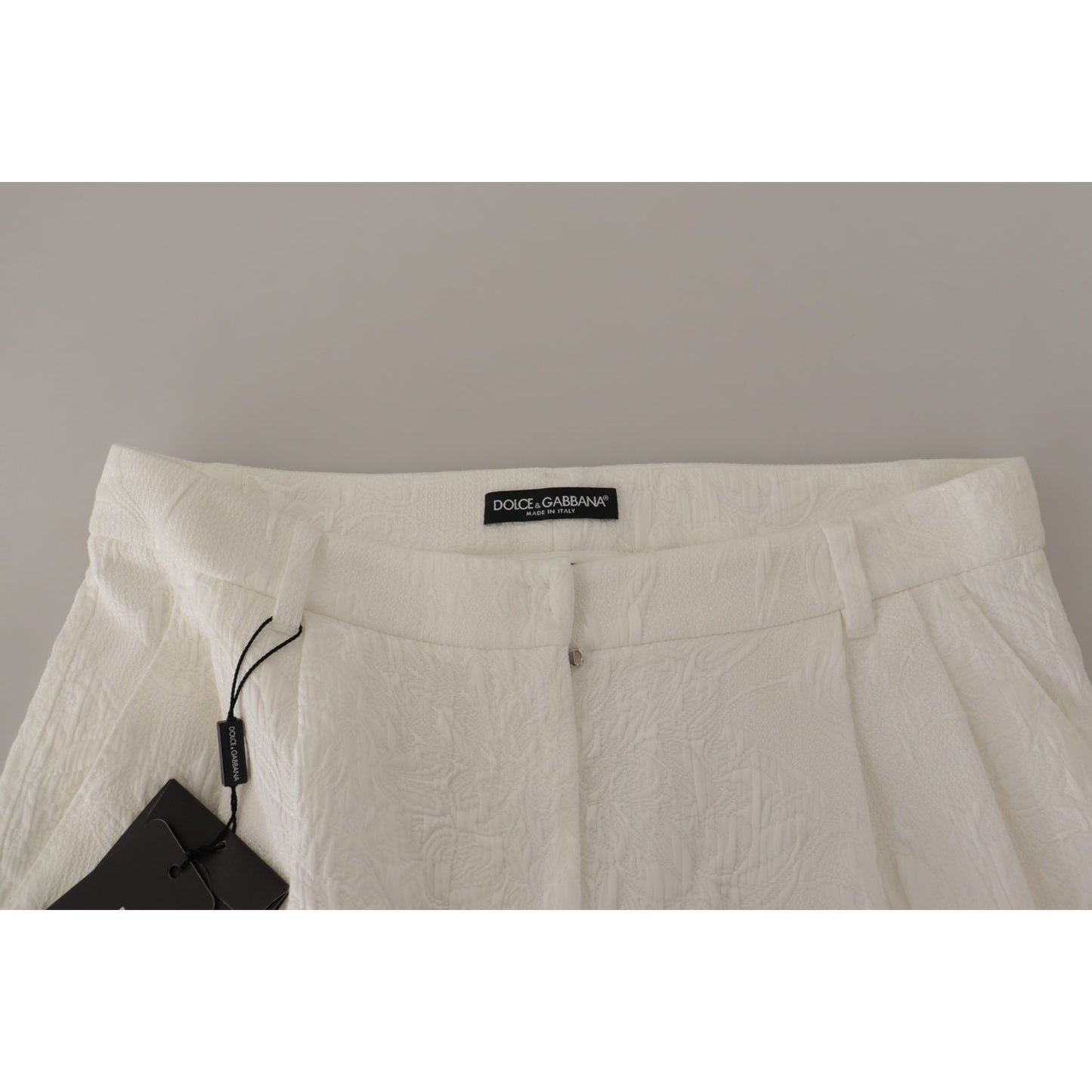 Dolce & Gabbana White High Waist Culotte Cotton Shorts SKI189- 48