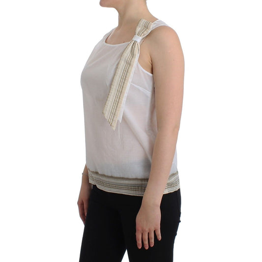 Ermanno Scervino White Top Blouse Tank Shirt Sleeveless SIG11503-1