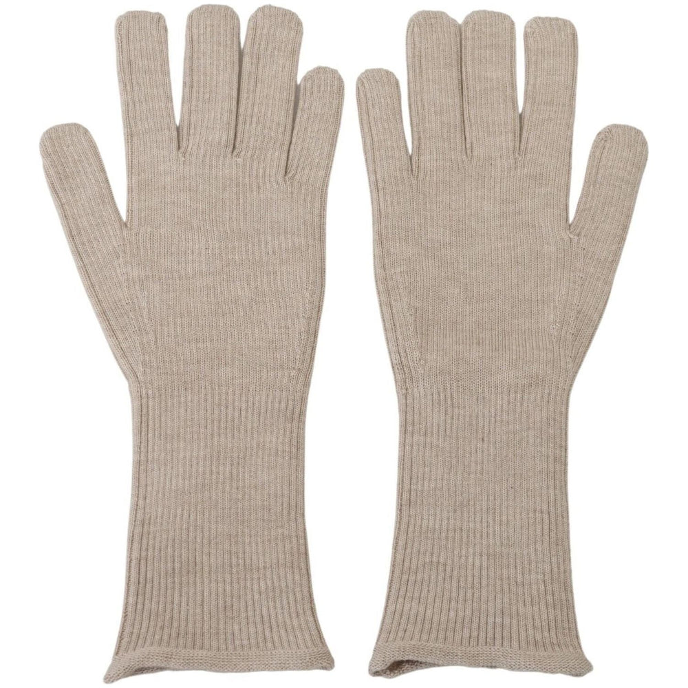 Dolce & Gabbana Ivory Cashmere Silk Hands Mitten Mens Gloves LB3063 - 9