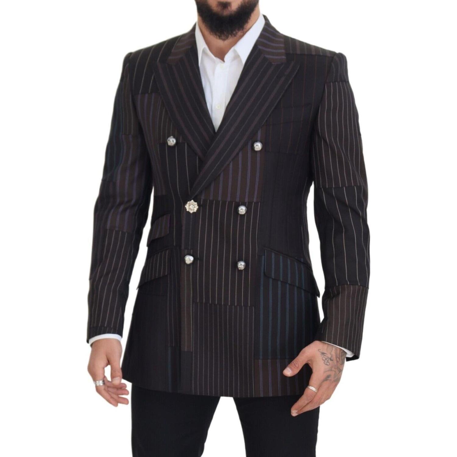 Dolce & Gabbana Multicolor Patchwork Stripes SICILIA Blazer