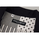 Dolce & Gabbana White Black Patterned Button Down Shirt