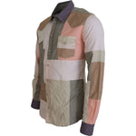 Dolce & Gabbana Multicolor Cotton Patchwork Slim Shirt TSH83563- 37