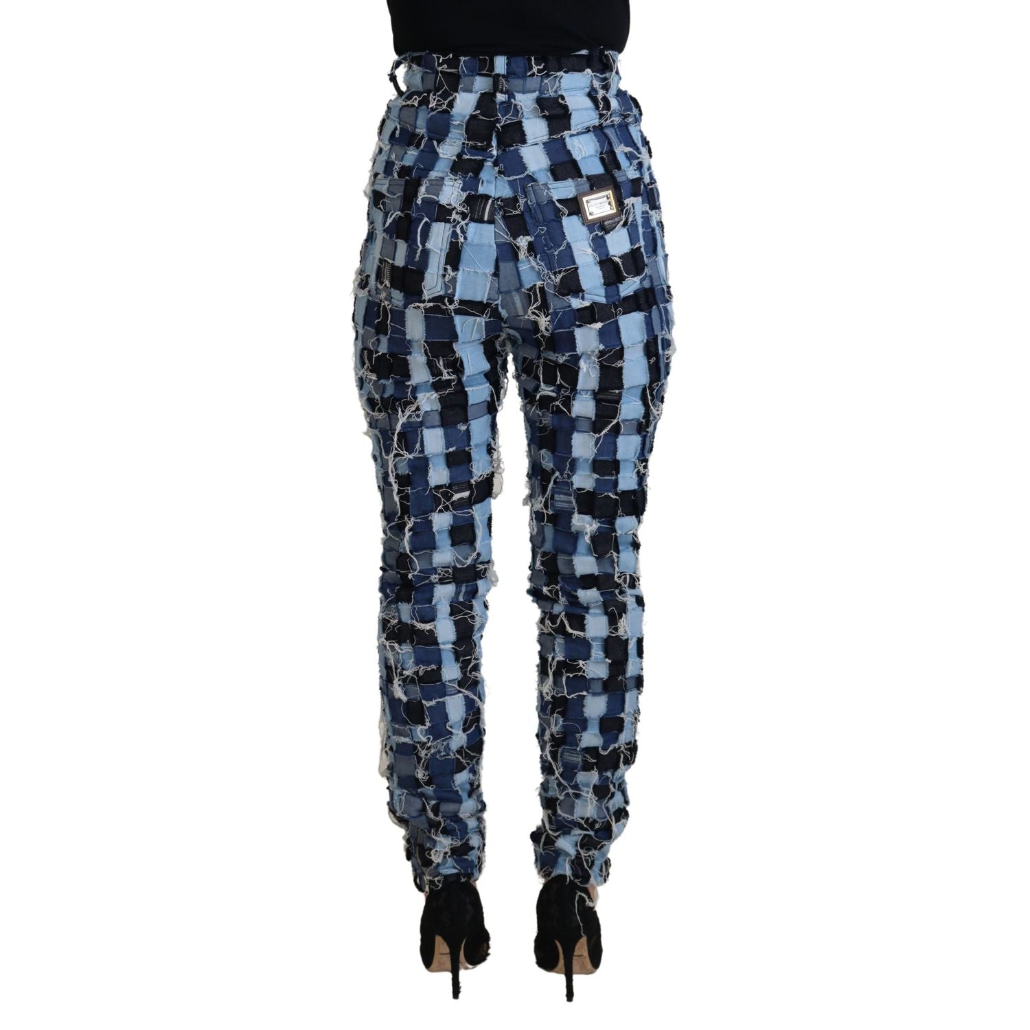 Dolce & Gabbana Multicolor Patchwork Cotton Denim Jeans