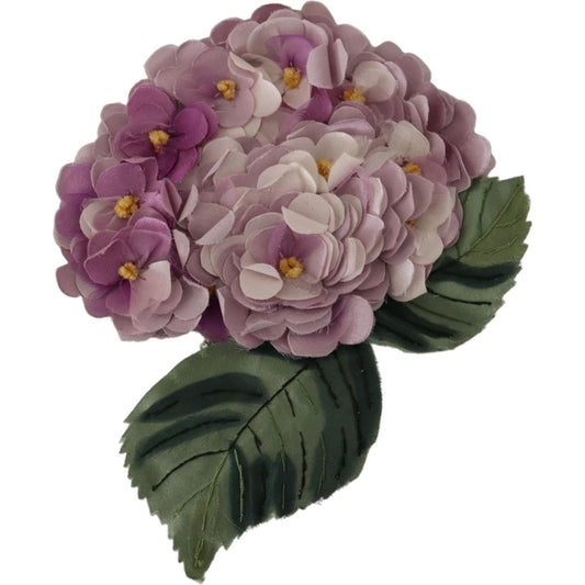 Dolce & Gabbana Purple Floral Gold Tone Brass Women Brooch SMY101435