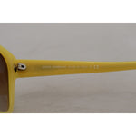 Dolce & Gabbana Chic Yellow Acetate Gradient Sunglasses Dolce & Gabbana Dark Gray