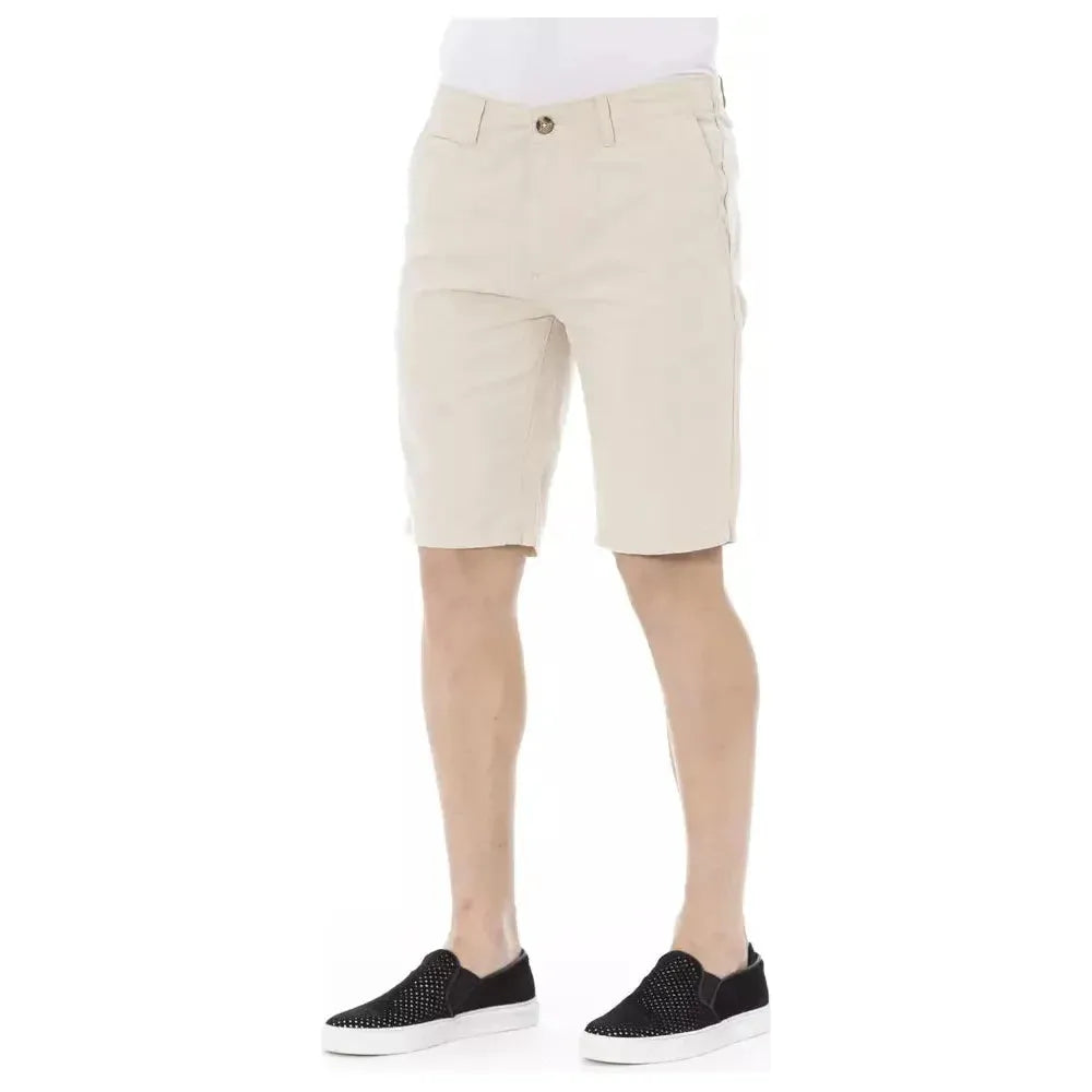 Baldinini Trend Beige Cotton Men Short BA-23219-IT48 | M