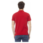 Baldinini Trend Red Cotton Men Polo Shirt BA-23196-S