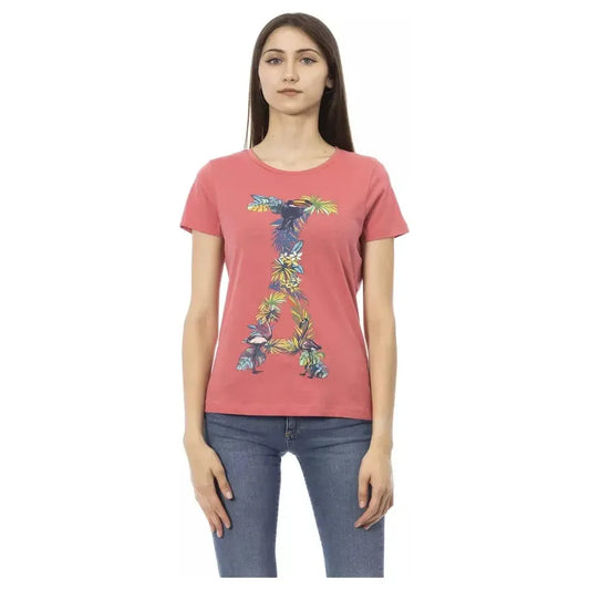 Trussardi Action Fuchsia Cotton Women T-Shirt TR-23051-XS
