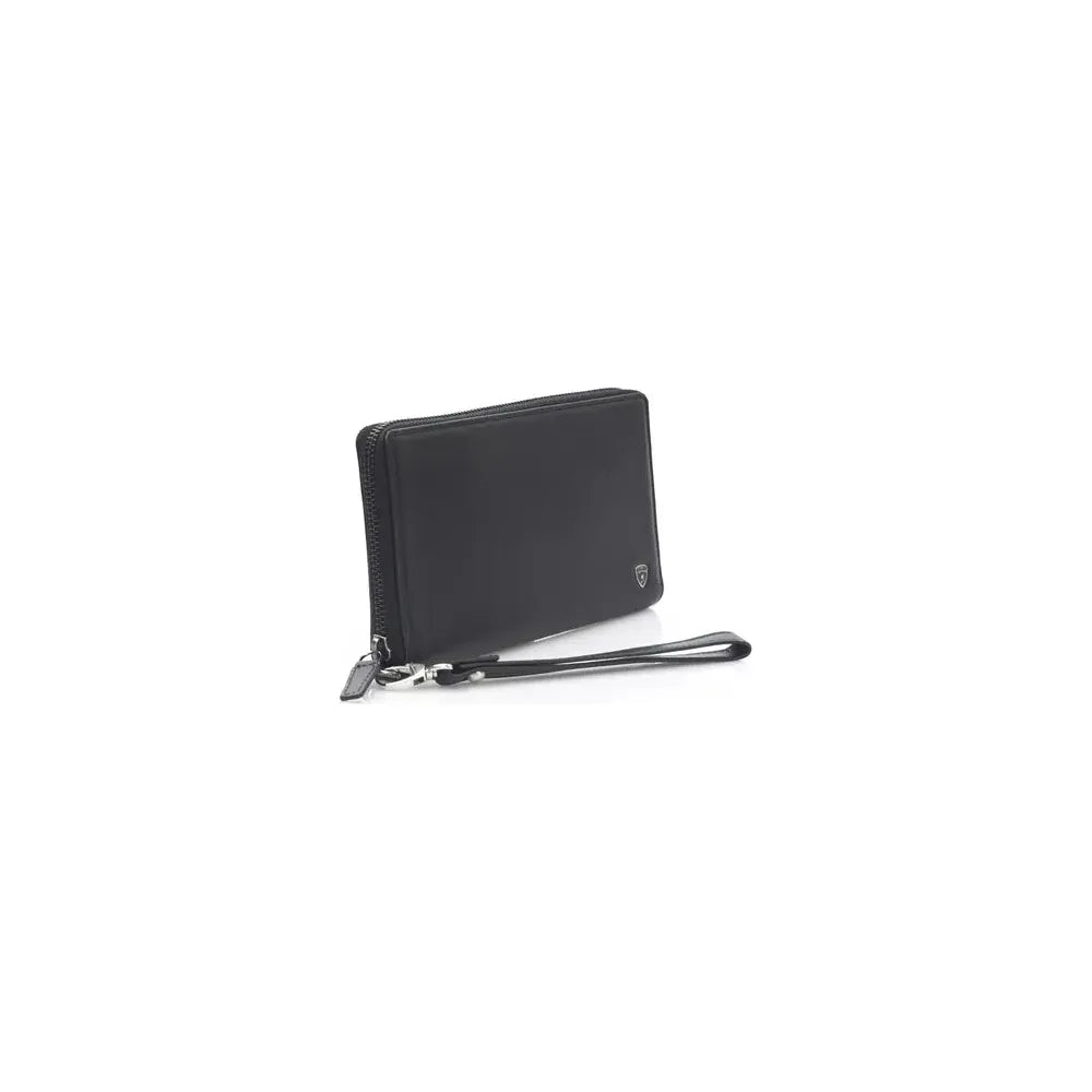 Automobili Lamborghini Black Calfskin Men Wallet