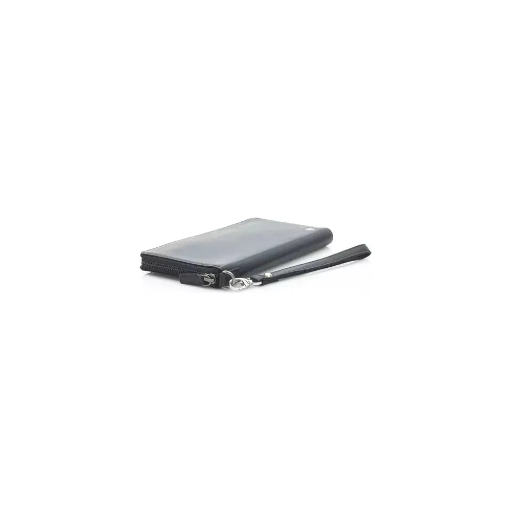 Automobili Lamborghini Black Calfskin Men Wallet