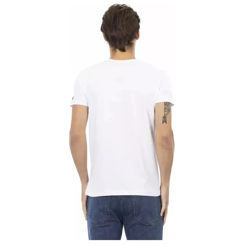 Trussardi Action White Cotton Men T-Shirt TR-22885-S