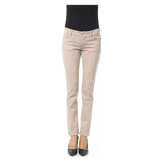 BYBLOS Beige Cotton Women Pants BY-17634-W25