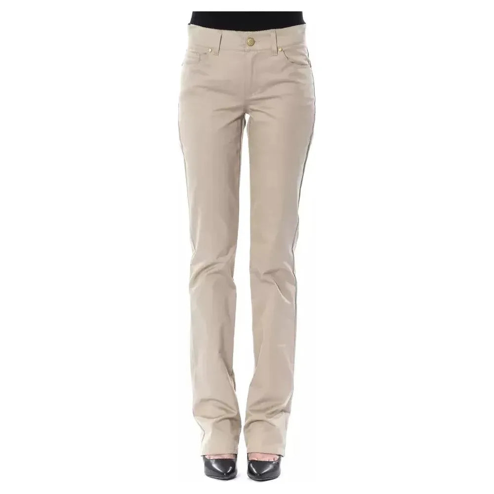 BYBLOS Beige Cotton Women Pant BY-17631-W28