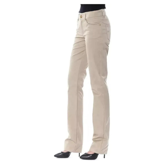 BYBLOS Beige Cotton Women Pant BY-17631-W28