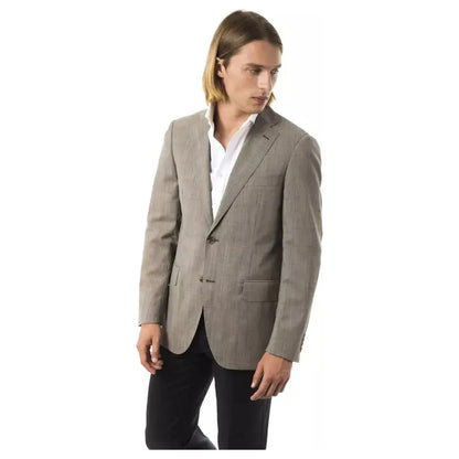 Uominitaliani Gray Wool Men's Blazer